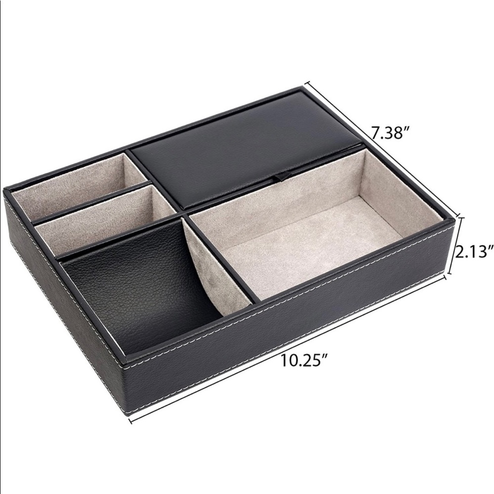 Leather Desktop Storage Organizer - Picture 3 of 4
